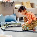 LEGO 60337 City Express Passenger Train, Remote Control Locomotive Toy with Headlights, Tracks, Food Car, Ages 7 and up - Image 5