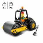 LEGO 60401 City Construction Road Roller, Model Truck Toy with Worker Minifigures - Image 2