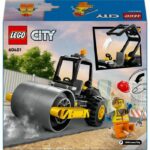 LEGO 60401 City Construction Road Roller, Model Truck Toy with Worker Minifigures - Image 6
