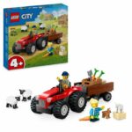 LEGO City 60461 Red Farm Tractor with Trailer and Sheep - Game for Children 4 Years Old