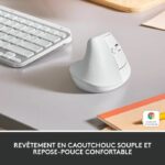 Logitech Lift Ergonomic Vertical Wireless Mouse, Bluetooth or Logi Bolt USB Receiver, Silent - Off-White - Image 2