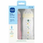 Set of 2 Bottles - MAM BABY - Easy Active - +6 months - 330 ml - X flow teat - Berry + Pearl - Image 3