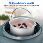 MEDION Ice cream machine with compressor (suitable for preparing ice cream, frozen yoghurt & sorbets, 1 litre, 100 - Image 6