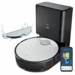 MEDION X50 SW - Robot Vacuum Cleaner with Drain Station - Laser Navigation - Power 8000 Pa - NO GO & GO Zones