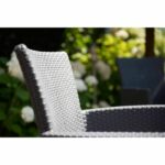 IOWA Woven rattan-look garden armchair Gray - Image 2