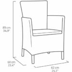 IOWA Woven rattan-look garden armchair Gray - Image 5