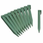 Nature sachet of 10 anchors for polypropylene garden border - H 26.7 x 1.9 x 1.8 cm - green