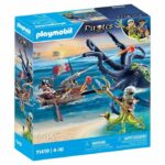 PLAYMOBIL 71419 Pirate with giant octopus - Pirates - With a pirate, a cannon, a giant octopus monster - Ages 4 and up