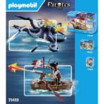 PLAYMOBIL 71419 Pirate with giant octopus - Pirates - With a pirate, a cannon, a giant octopus monster - Ages 4 and up - Image 6