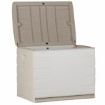 PLASTIKEN Lockable chest with wheels - 190 L - Functional and aesthetic - Beige