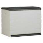 PLASTIKEN 260L storage box - Functional and aesthetic indoor/outdoor - Padlockable with casters - 80 x 61 x 53cm
