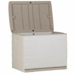 PLASTIKEN Chest 260L Indoor / Outdoor Functional and Aesthetic Lockable with Beige Casters - Image 2