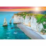 Nathan-Puzzle 1000p-The cliffs of Etretat-Adults and children from 14 years old-Top quality puzzle-Perfect fit-12000920