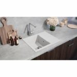 Sink - SMC resin - Plain white - Built-in - STRADOUR - Cube 1C XS - 62 x 50 cm - Image 2