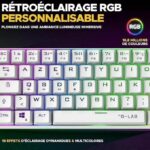Wireless Gaming Keyboard - The G-Lab - KEYZ TITAN - Mechanical (Red Switch) - Azerty - Triple mode - RGB - White - Image 6