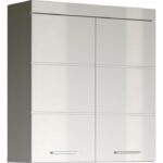 AMANDA bathroom cabinet - 2 doors - Glossy white - L73 x D23 x H77 cm -