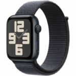 Apple Watch SE GPS - 44mm - Midnight Aluminum Case - Ink Sport Loop Strap