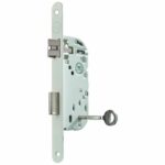 Mortise lock with key - YALE - Y75R-A40/B/SC - 40 mm axle, 135 mm body - NF Level 2 certified - White, Strike plate and key included