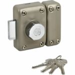 YALE - YV25BT-40 Button and cylinder lock 5 pins diameter 23 mm - length 40 mm - 4 keys - beige