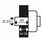 YALE - YV25DE-40 Double cylinder lock 5 pins diameter 23 mm - length 40 mm - 4 keys - beige - Image 4