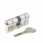 YALE 2100 Series high security cylinder 35x35 mm nickel-plated, anti-picking, anti-drilling and anti-bumping, 5 keys - Image 3