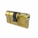 YALE 2100 Series high security cylinder 35x35 mm nickel-plated, anti-picking, anti-drilling and anti-bumping, 5 keys - Image 4