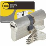 YALE Releasable Lock Cylinder - For Exterior / Entrance Door - 6 Pins - 4 Keys - 40 x 40 mm