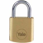 Brass padlock - YALE - Y110B/20/111/4 - 20mm - Steel shackle - 3 keys