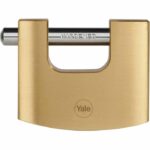 YALE Y114B/70/113/1 brass safety padlock - hardened steel shackle - 3 keys