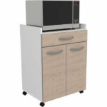 Oslo served 60 cm - 1 drawer and 1 door - L 60 x D 44 x H 81 cm - Chene color - Image 3