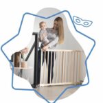 Badabulle Deco Pop Wood Safety Barrier Extensible Fixing Pressure & Screw (63.5 - 106cm) - Image 2