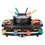 CONTINENTAL EDISON CERFG86B Raclette and fondue set for 8 people - Black