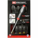 Box of 8 protwist screwdriver screws slit/prozidriv/phillips facom - at.8pb (delivered with 1 storage rack offered) - Image 2