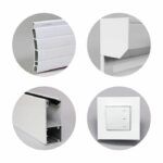 Double wall roller shutter H140 cm x L120 cm PVC Infreamed in width and height - Wireless electric maneuver - White color - - Image 4