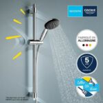 Shower set with 1 jet shower head, 60cm bar and 1.75m flexible hose - GROHE Vitalio Start 110 27942001 - Water saving - Chrome – Bild 5