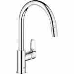 Kitchen faucet - Single lever sink mixer - Chrome - High C-shaped spout - Pull-out aerator - GROHE StartLoop - 30556000