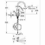 Kitchen faucet - Single lever sink mixer - Chrome - High C-shaped spout - Pull-out aerator - GROHE StartLoop - 30556000 - Image 3