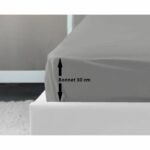 Lovely Home Drap 100% cotton cover 160x200x30 cm Light gray