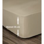 Lovely Home Drap 100% Cotton Cover 180x200cm - Bonnet 35cm - Beige