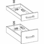 Low cabinet 4 drawers with worktop - matt gray - L 40 x D 51.6 x H 85 cm - lassen - Image 5
