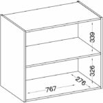 High cabinet 2 tilting doors - L 80 x D 31.6 x H 72 - Mat gray - Lassen - Image 5