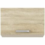Tilting door hood cabinet - Sonoma oak decor - L 60 x 31.6 x H 36 cm - LASSEN - Image 2