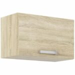 Tilting door hood cabinet - Sonoma oak decor - L 60 x 31.6 x H 36 cm - LASSEN