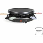 Raclette machine for 6 people - LIVOO - DOC207P - 800W - 6 people - Removable grill door - 6 spatulas and 6 fondue pots