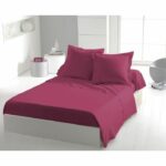 LOVELY HOME Flat Sheet 100% cotton 180x290 cm - 1 person - Fuchsia - Image 3