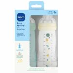 Set of 2 Bottles - MAM BABY - Easy Active - +6 months - 330 ml - X flow teat - Ice + Pearl - Image 3