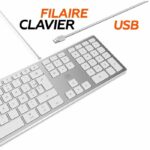 MOBILITY LAB ML304304 - Wired Touch Design Keyboard with 2 USB for Mac - AZERTY - White and silver – Bild 4