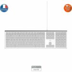 MOBILITY LAB ML304304 - Wired Touch Design Keyboard with 2 USB for Mac - AZERTY - White and silver – Bild 6