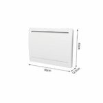 Fixed electric radiator with dry ceramic inertia 1000W OCEANIC Rubis - Curved design - White - NF – Bild 4