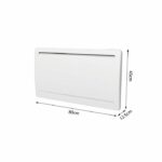 Fixed electric radiator with dry ceramic inertia 1500W OCEANIC Rubis - Curved design - White - NF - Image 4